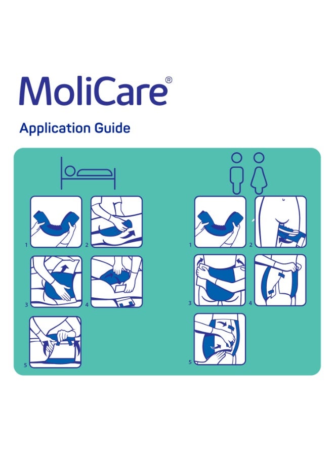 مولي كير موليكير  إكسترا , حفاضات السلَس للراشدين ,للنساء والرجال, متوسط,  ٥  قطرات ,  ٣٠ قطعة \ حزمة - Image 5