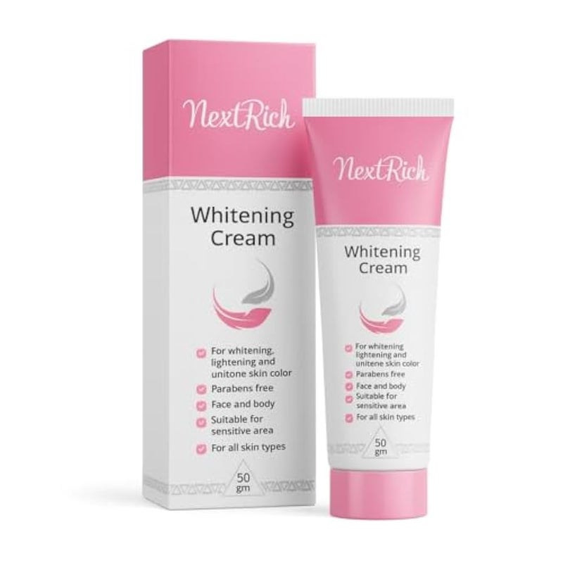 Next Rich Whitening Cream 50 grams | Deep Hydration Anti-Aging | Skin Brightening | Sensitive Areas | All Skin Types - Image 1