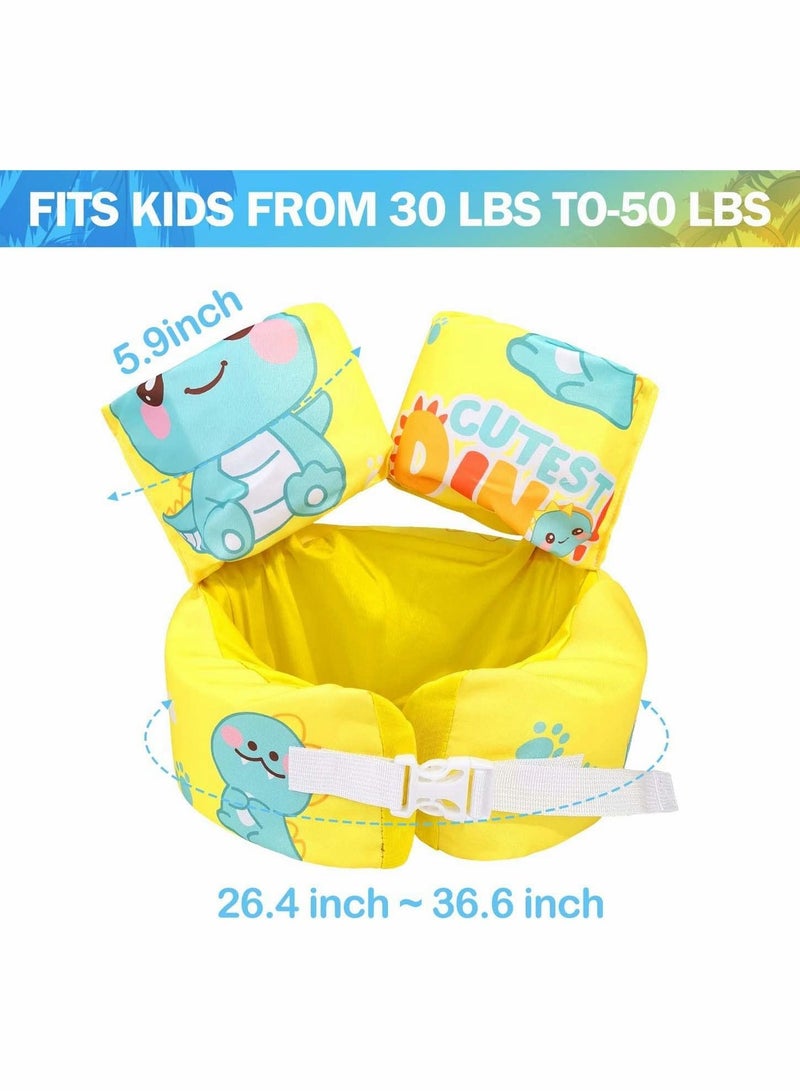 Excefore Kids Swimming Vest for 30-50 Pounds Boys and Girls, Toddler Floats with Shoulder Harness Arm Wings for 2,3,4,5,6,7 Years Old Baby Children Sea Beach Pool - Image 5