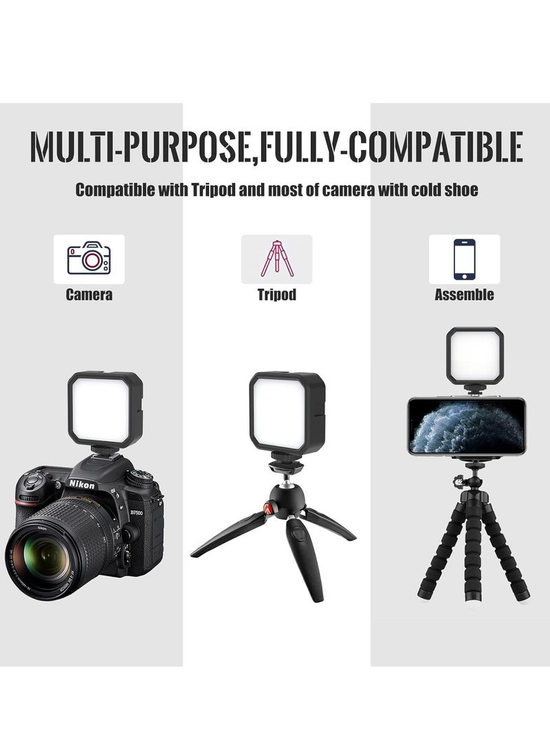 RGB LED Video Light,with Remote Control, 360°Full Color Camera Light with 3 Cold Shoe, 2000mAh Rechargeable Photography Light 3000k-7000K Dimmable Panel Lamp for YouTube/TikTok/Vlog/Photography - Image 5