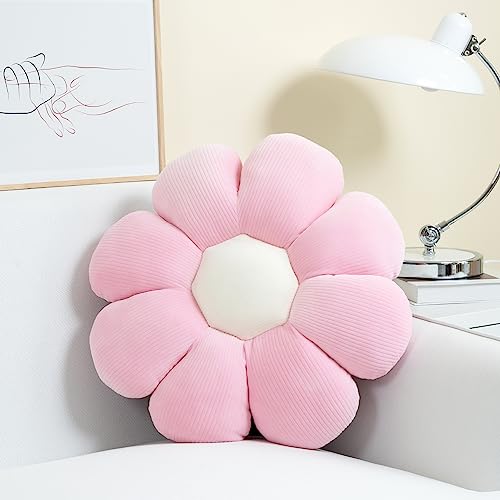Sioloc Flower Shaped Throw Pillow Butt Cushion Seating Cushion Cute Room Decor Plush Pillow for Bedroom Sofa Chair Blush 157 - Image 1
