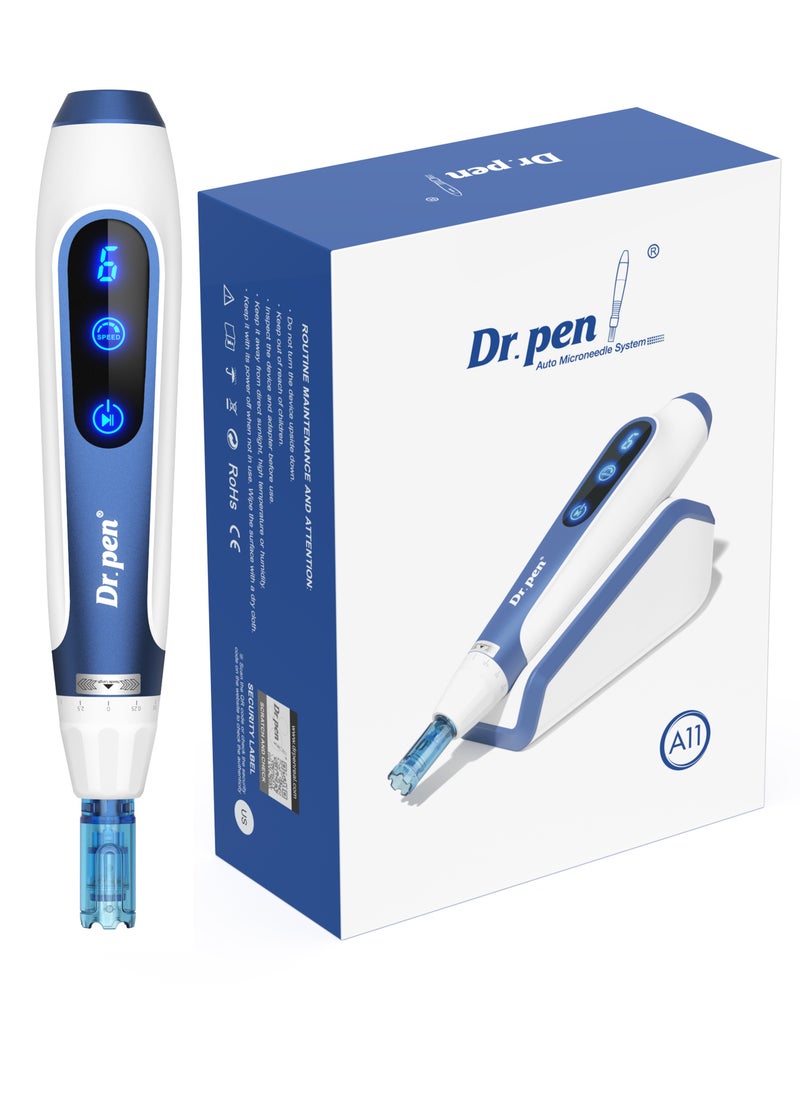 Dr.pen Dr.pen Pen A11 Auto Microneedling Therapy Device Professional MTS Microneedle Derma Pen with 2pcs 18Pins Replacement Needle Cartridges  - Image 1