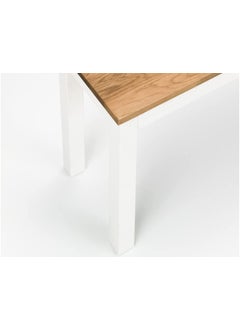 INDIAN DECOR INDIAN DECOR XL48320 Brown Wooden Bench with White Metal Frame 30D x 75 W x 40H White  - Image 4