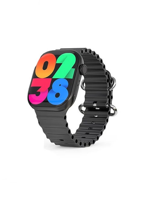 ساعة HainoTeko SQ-9 الذكية - شاشة AMOLED كاملة - شحن لاسلكي - 3 أحزمة - متوافقة مع أندرويد وiOS
