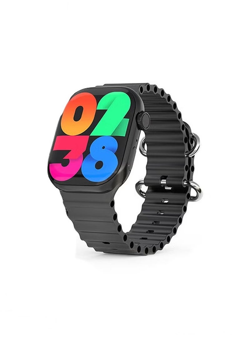 ماركة غير محددة - ساعة HainoTeko SQ-9 الذكية - شاشة AMOLED كاملة - شحن لاسلكي - 3 أحزمة - متوافقة مع أندرويد وiOS - Image 1