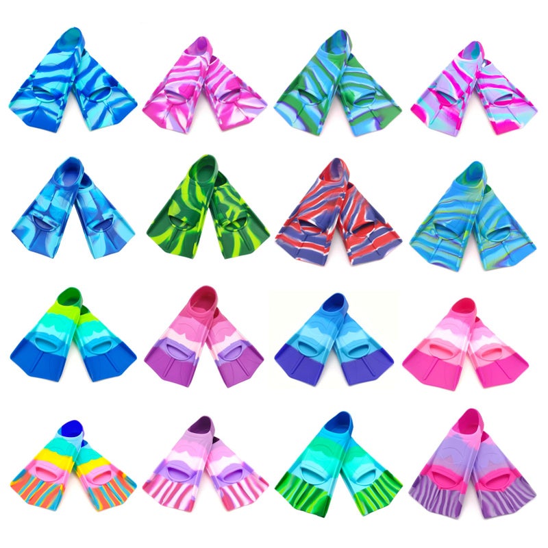 Gugmoy Kids Swim Fins Comfortable Silicone Flippers For Swimming And Diving Size Suitable Beginners Kids Girls Boys Adults (Large  Dreamforest) - Image 3