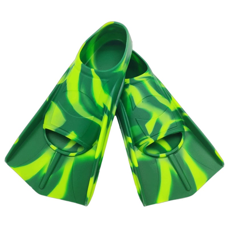 Gugmoy Kids Swim Fins Comfortable Silicone Flippers For Swimming And Diving Size Suitable Beginners Kids Girls Boys Adults (Large  Dreamforest) - Image 1
