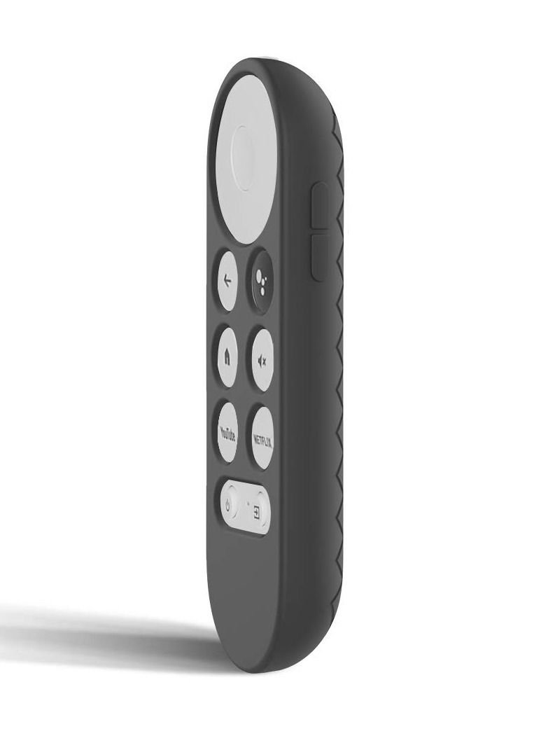 IAF Silicone Protective Case Holder Skin Shockproof Anti-Slip Bumper Cover Sleeve Skin Protector compatible with Google Chromecast Remote Control Google 2020 Voice Remote (Black) - Image 2