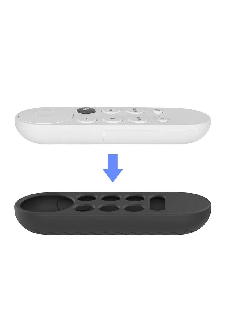 IAF Silicone Protective Case Holder Skin Shockproof Anti-Slip Bumper Cover Sleeve Skin Protector compatible with Google Chromecast Remote Control Google 2020 Voice Remote (Black) - Image 3