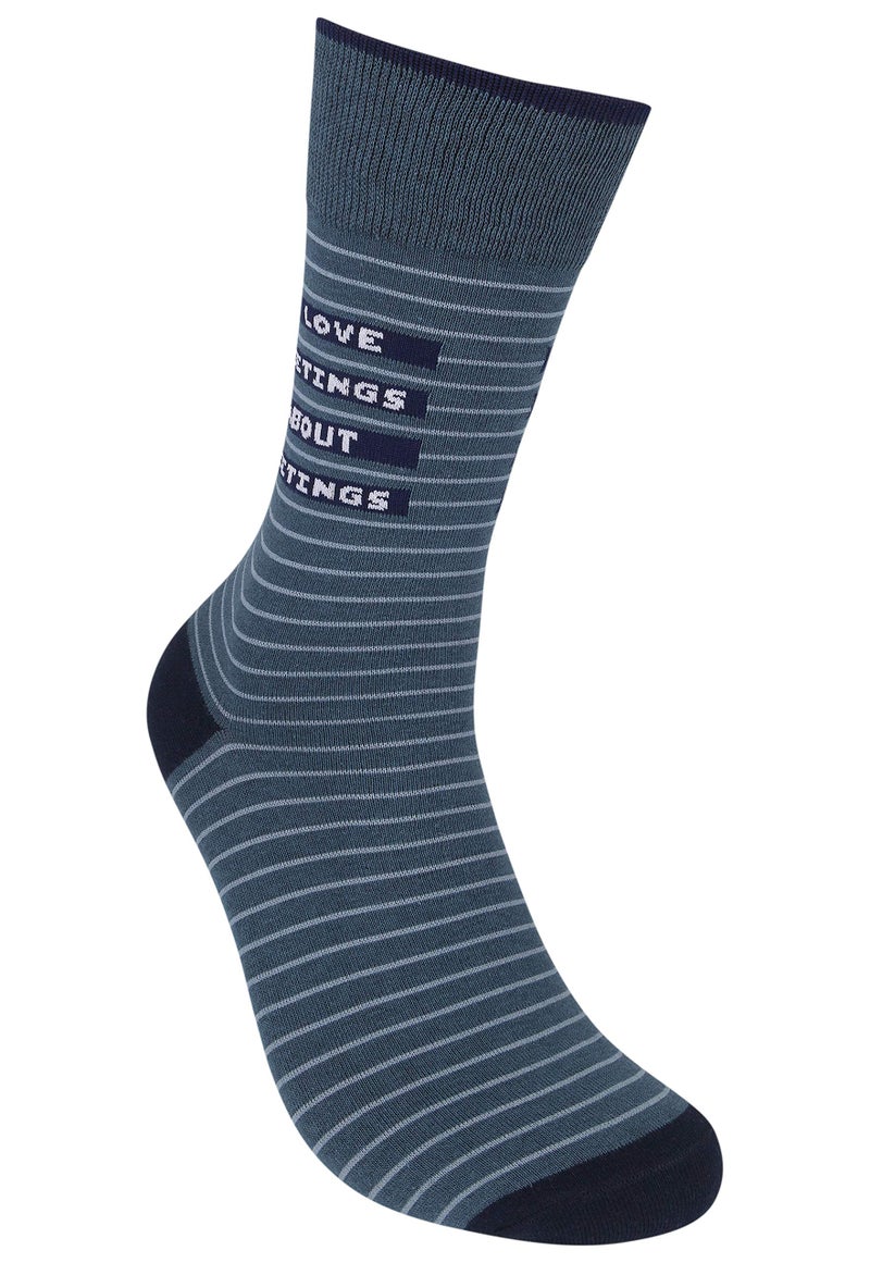 FUNATIC I Love Meetings About Meetings | Funny Socks About Work for Men Women Adult | Best Job Related Gift Idea with Saying | Fun Office Party Coworker Boss Friend Present | Office Attire Accessories - Image 4