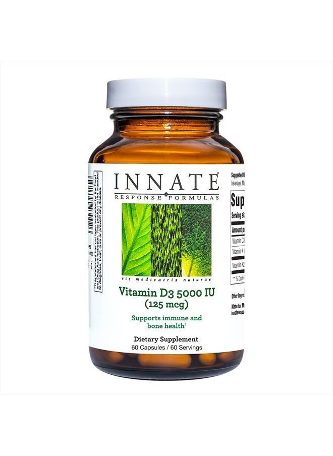 Innate Response Formulas , Vitamin D3 5000 IU (125 mcg) Multivitamin Supplement, Vegetarian, 60 Capsules (60 Servings)  - Image 1