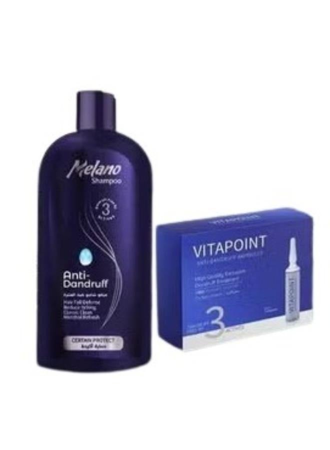 Melano Pharma Shampoo Anti-Dandruff And Vitapoint Anti Dandruff Ampoule  - Image 1