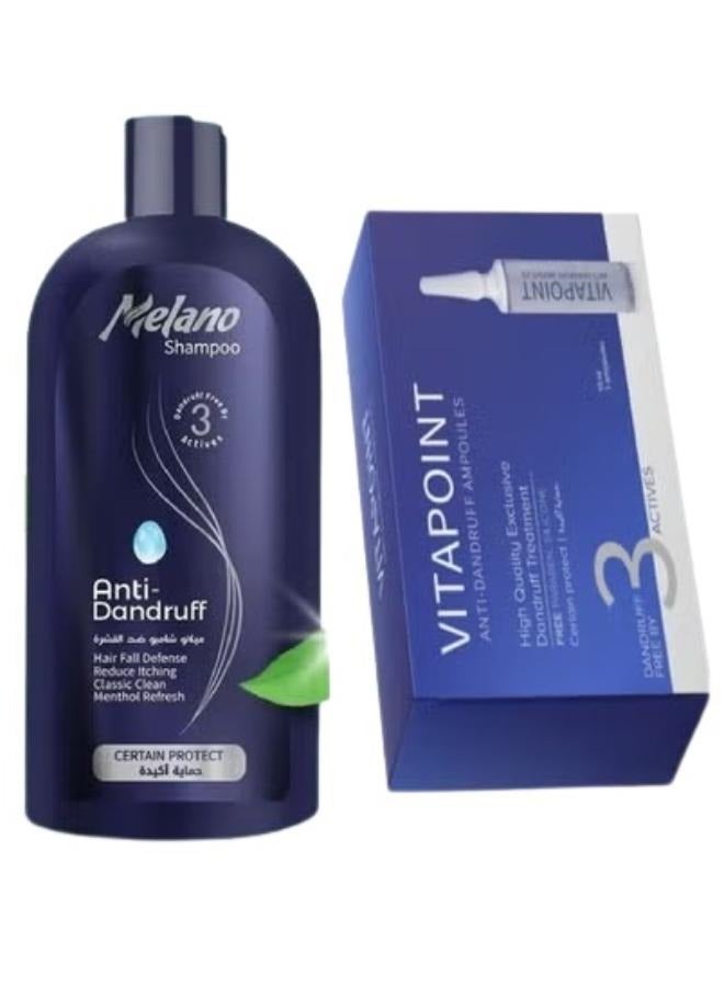 Melano Pharma Shampoo Anti-Dandruff And Vitapoint Anti Dandruff Ampoule  - Image 2