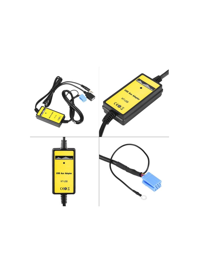 Auto Car USB AuxIn Adapter MP3 Player Radio Audio Interface for