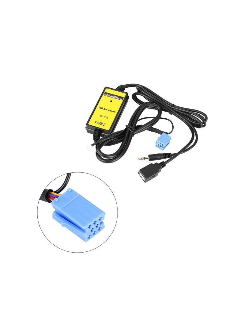Auto Car USB AuxIn Adapter MP3 Player Radio Audio Interface for