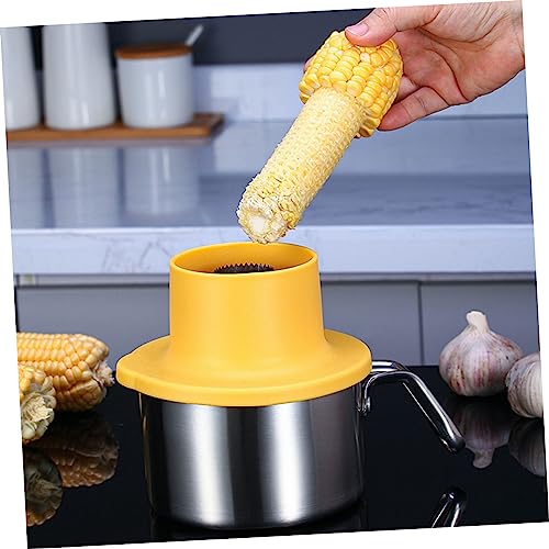 Hemoton Corn Stripper Stainless Steel Corn Cob Stripper Tool Corn Cutter Off Cob Holders Manual Corn Remover Stripping Tool - Image 3