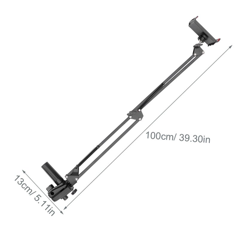 Metal Foldable 360 Rotating Adjustable Long Arm Phone Stand for Bedside Tablet Holder - Image 3