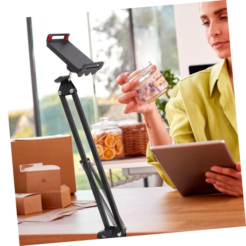 Metal Foldable 360 Rotating Adjustable Long Arm Phone Stand for Bedside Tablet Holder - Image 5