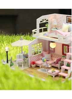 XCRJ 3D DIY Wooden Loft Assembly Model, Craft Miniature Dollhouse With Furniture Wooden House Room Toy Kit For Kids  - Image 2