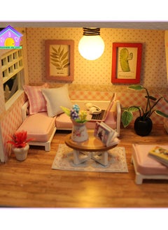 XCRJ 3D DIY Wooden Loft Assembly Model, Craft Miniature Dollhouse With Furniture Wooden House Room Toy Kit For Kids  - Image 5