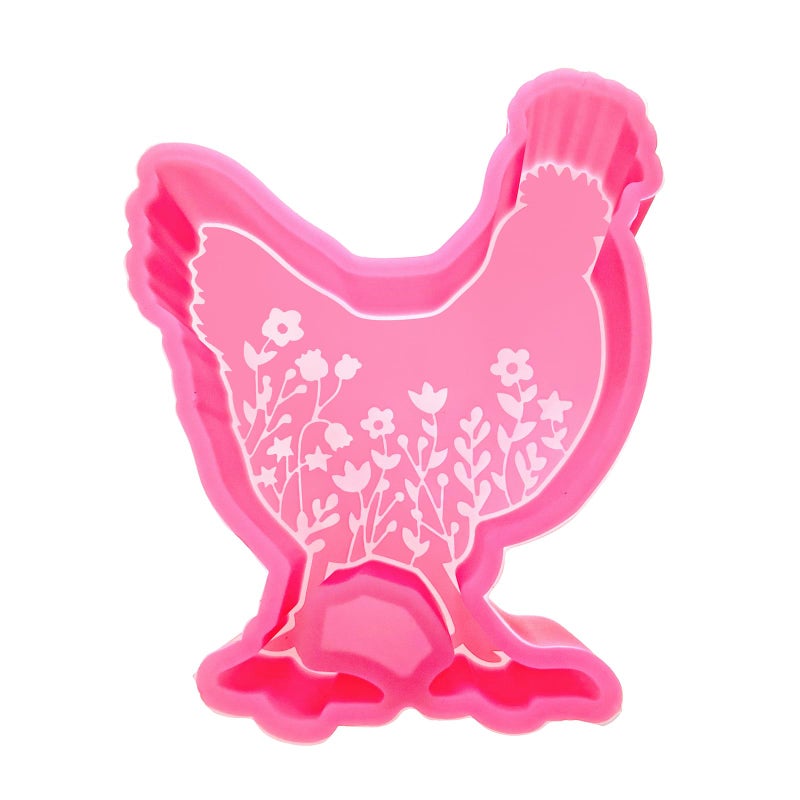 MUBYOK (300 Design Optional) MUBYOK M548 Floral Chicken Silicone Freshie Mold for Baking Aroma Beads Car Freshie Supplies - Image 1