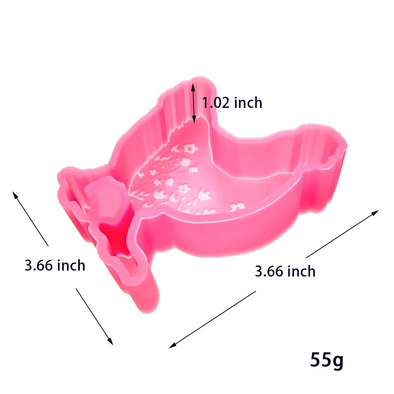 MUBYOK (300 Design Optional) MUBYOK M548 Floral Chicken Silicone Freshie Mold for Baking Aroma Beads Car Freshie Supplies - Image 2