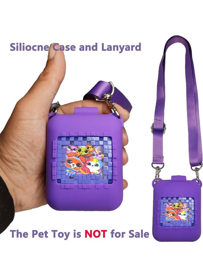 JCHPINE Silicone Cover Case for Bitzee Interactive Toy Digital Pet and Case, Protective Skin Sleeve for Bitzee Virtual Electronic Pets Accessories (Case Only) (Purple, Case for Bitzee 15 Animals) - Image 2