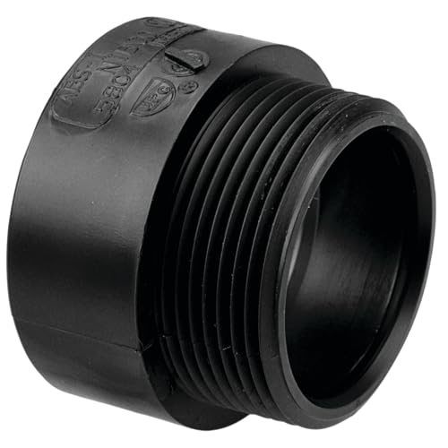NIBCO Fig No U5804, 1-1/2 in. ABS DWV Male Adapter Hub x Male Iron Pipe Thread (MIPT) Threaded - Image 1