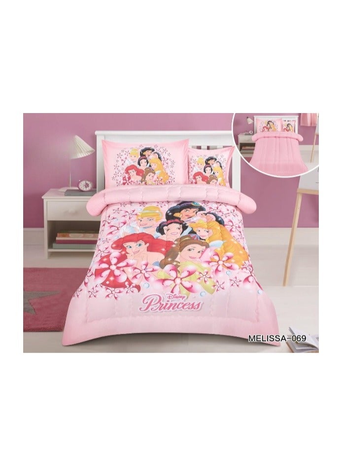 Cartoon Kids Bed Sheet 4 Pieces - Multicolor Size 230 x 170 - Image 1