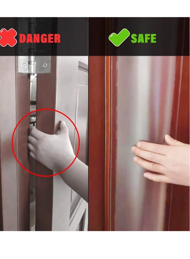 Doorman Finger Clip Child Safety Door Guard - Anti-Pinch Hand Protection Strip for Babies, 90° and 180° Door Angle Set, Prevents Finger Injuries and Ensures Safety. - Image 3