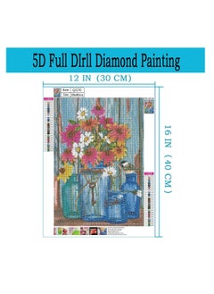 Y&D Diamond Painting Kits for Adults, DIY 5D Round Full Drill Flowers Art, Number kit Crystal Rhinestone Embroidery Cross Stitch Arts Craft Home Decor Gifts Very Suitable Leisure  - Image 4