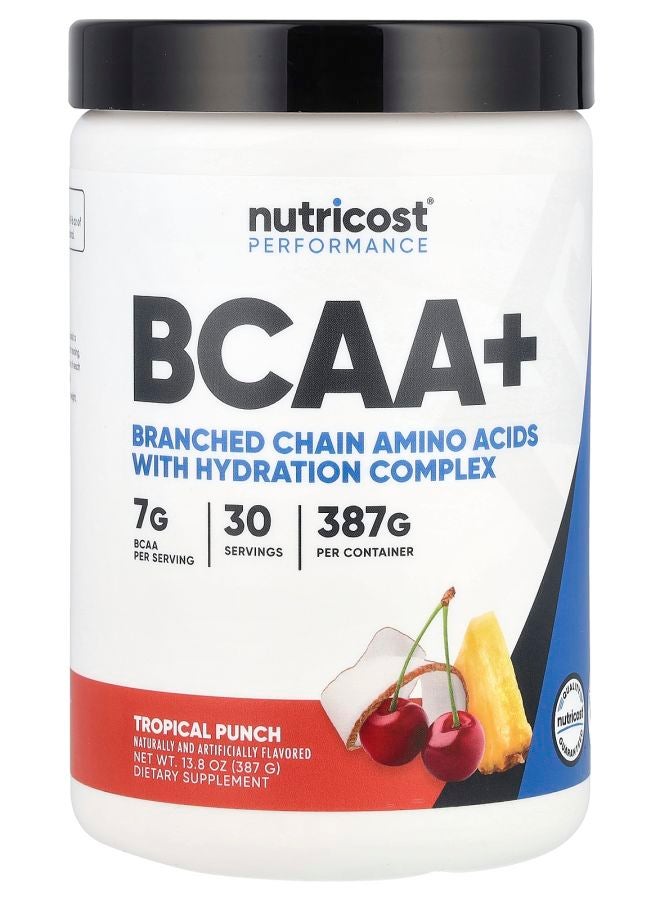 Nutricost Performance BCAA+ Tropical Punch 13.8 oz (387 g)