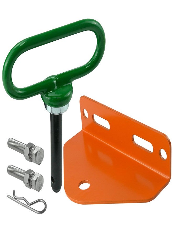 gradora Universal Towing Hitch Kit 3/4" Zero Turn Mower Hitch and 1/2" Magnetic Lawn Mower Trailer Hitch Pin (Combo Pack Green＋Orange) - Image 1