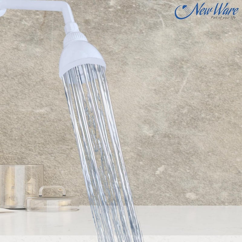 NEW WARE PVC Overhead Shower Complete Set with Round Shower Arm Durable and EasytoInstall Bathroom Fixture - Image 3