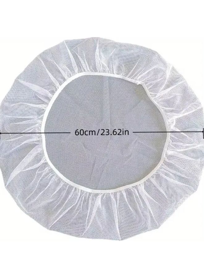 White Polyester Mesh Rain Barrel Cover 60cm Secure Fit Outdoor - Image 3