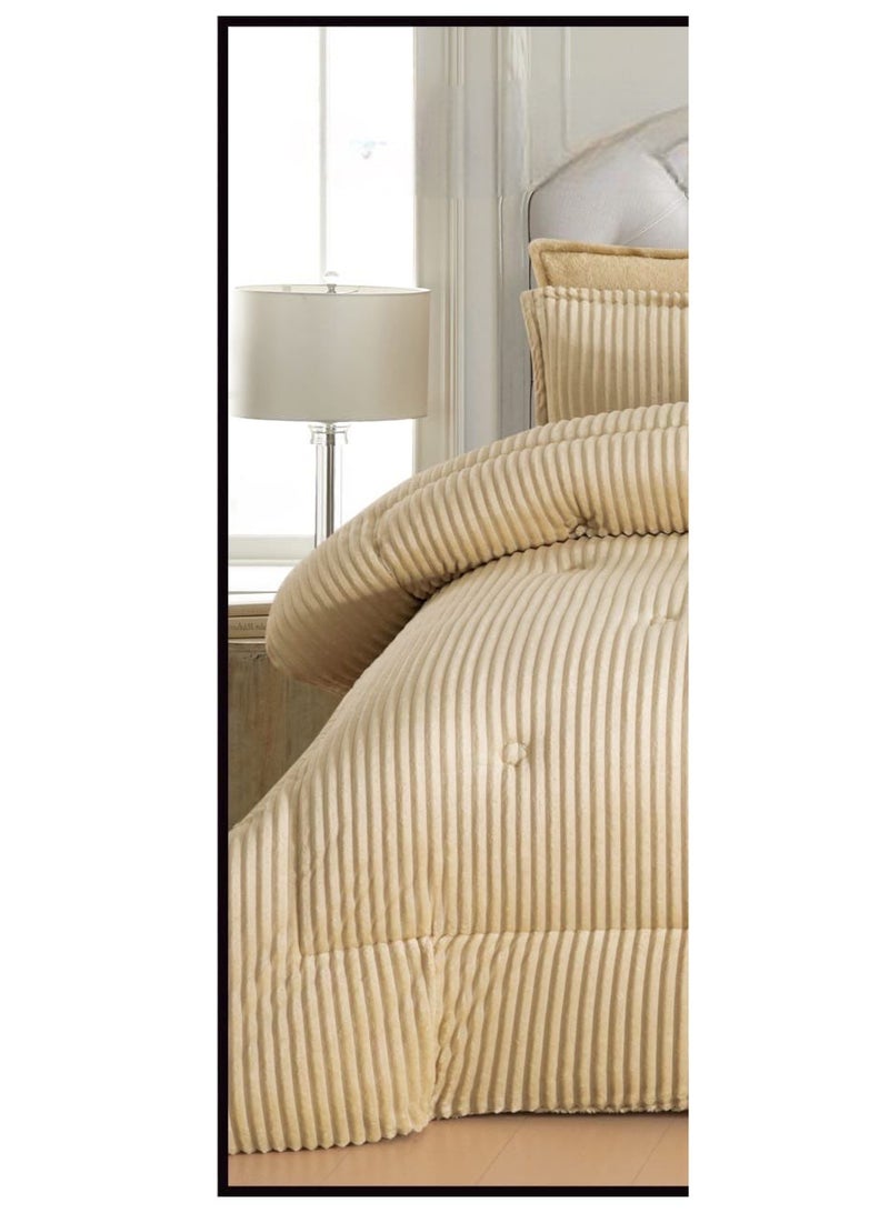 Silk Hotel-style double bedspread made of soft velvet and luxurious fur - Image 2