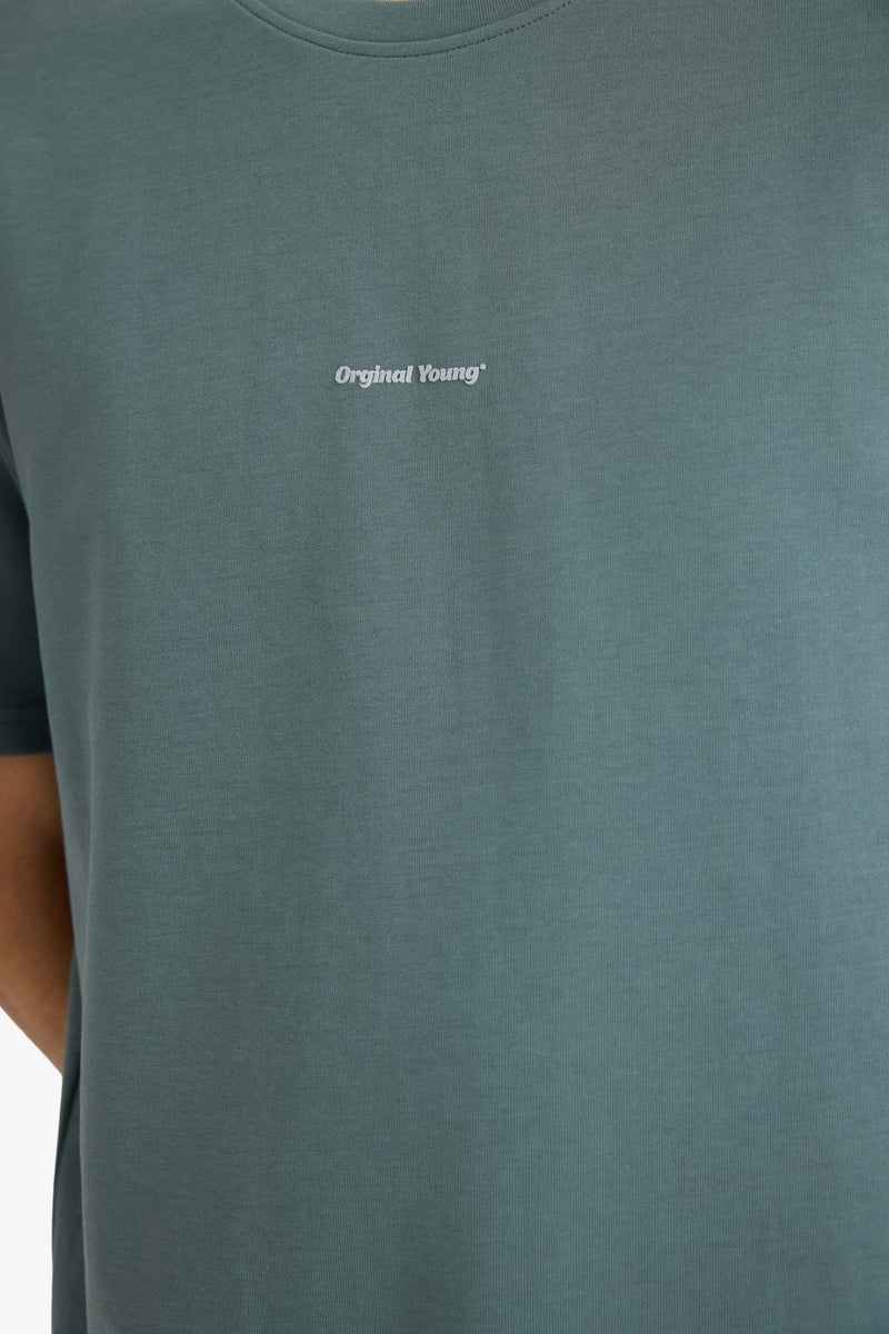 ديفاكتو تيشيرت نص كم قصة عادية برقبة مستديرة - Image 4