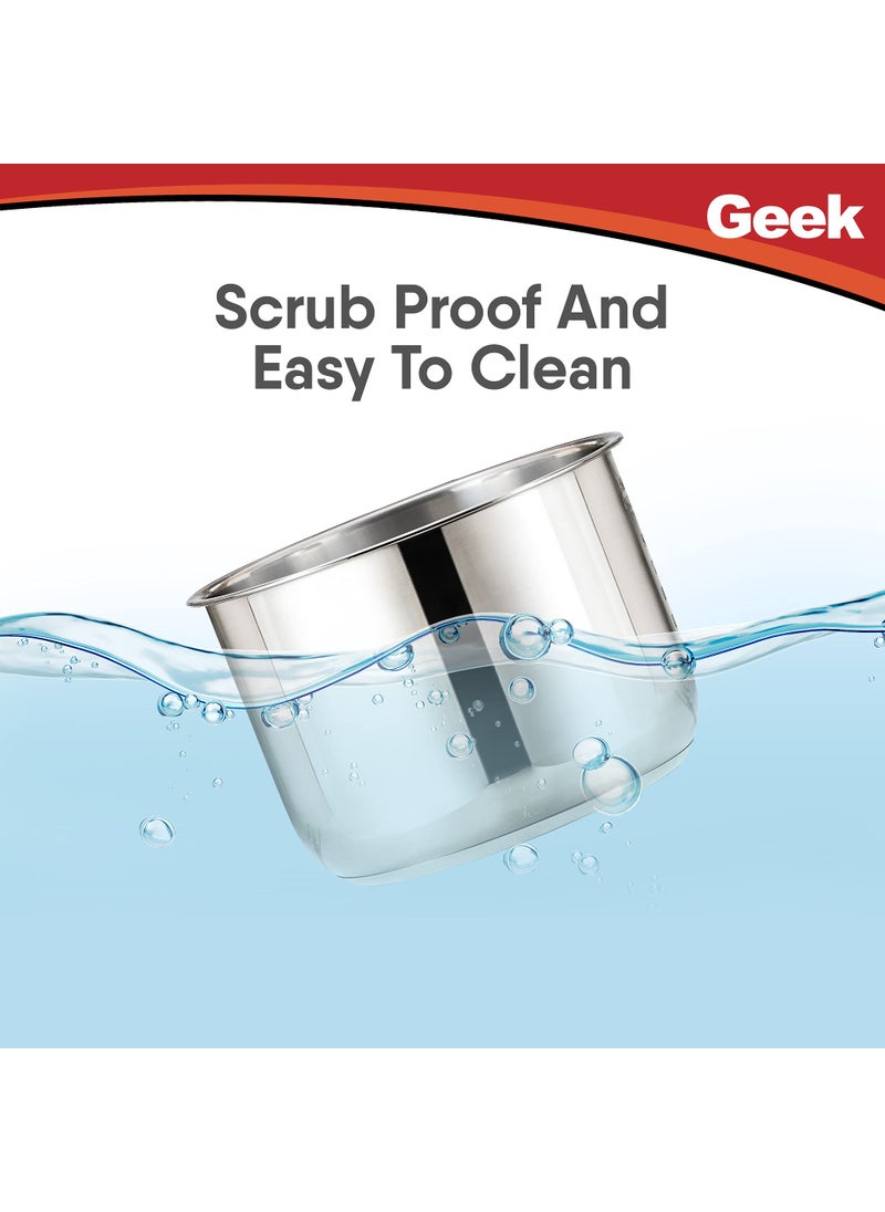 Geek Geek Robocook Compatible Stainless Steel Inner Cooking Pot (6 Litre) - NOT FOR 5 & 8 LITRE VARIANTS  - Image 5