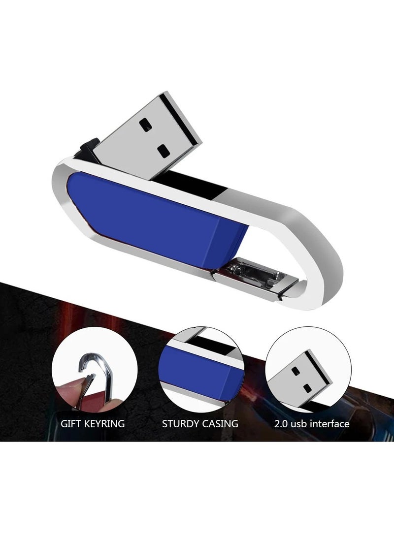 AROAQ USB Flash Drive, Portable Metal Thumb Drive with Keychain, USB 2.0 Flash Drive Memory Stick, Convenient and Fast Pen Thumb U Disk for External Data Storage, (1pc 8GB Blue)  - Image 4