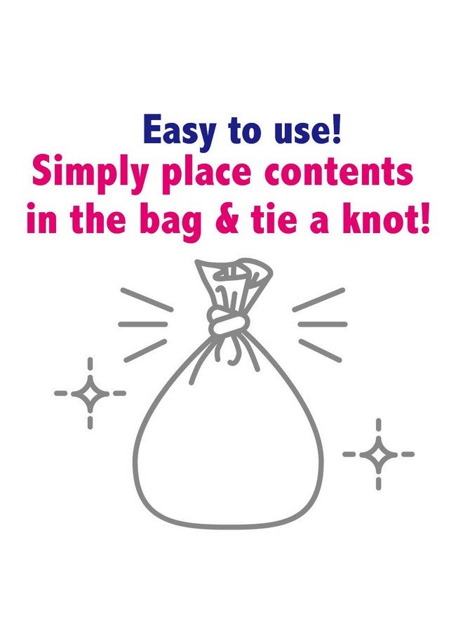 بوس أكياس رائعة للاستعمال مرة واحدة تغلق الروائح الكريهة للحفاضات وأكياس فغر القولون ونفايات الحيوانات الأليفة أو أي منتج صحي - متينة وغير معطرة [المقاس: كبير، اللون: أبيض] (60 كيسًا، عبوة من قطعتين) (120 كيسًا) - Image 4