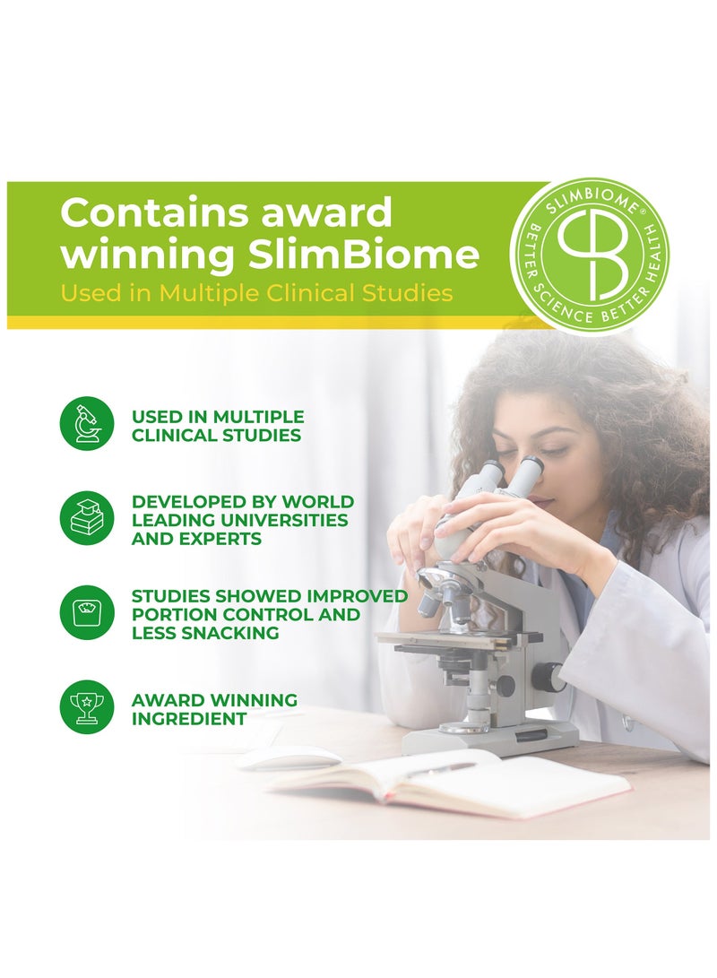 SlimBiome Award Winning Vegan Prebiotic Weight Loss Supplement Supports Digestive Enzymes, Help Manage Food Cravings , Citrus Flavor 30 Sachets