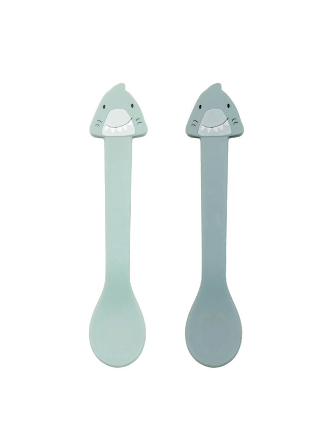 Trixie Silicone Feeding Spoon - Pack of 2 - Mr. Shark - Image 1