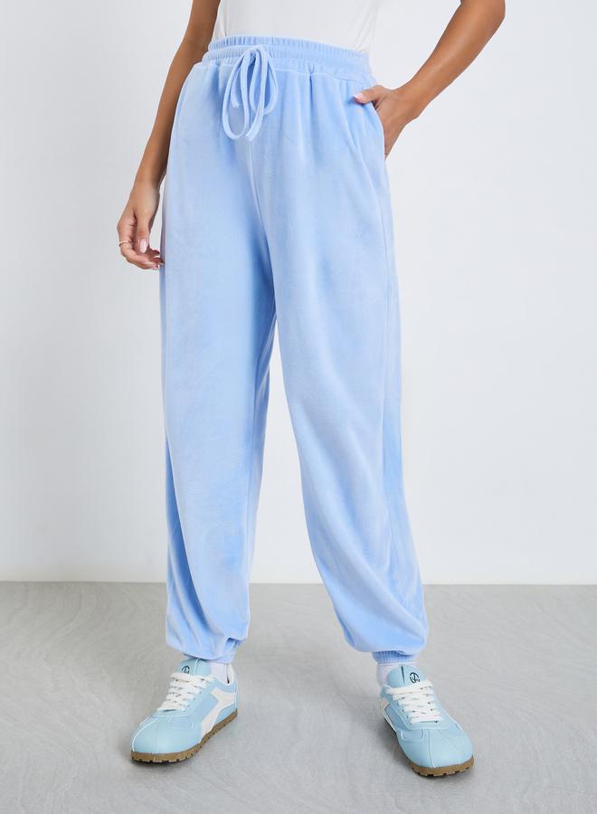 ستايلي طقم منسق من جاكيت وجوغر مظهر مخملي - Image 5