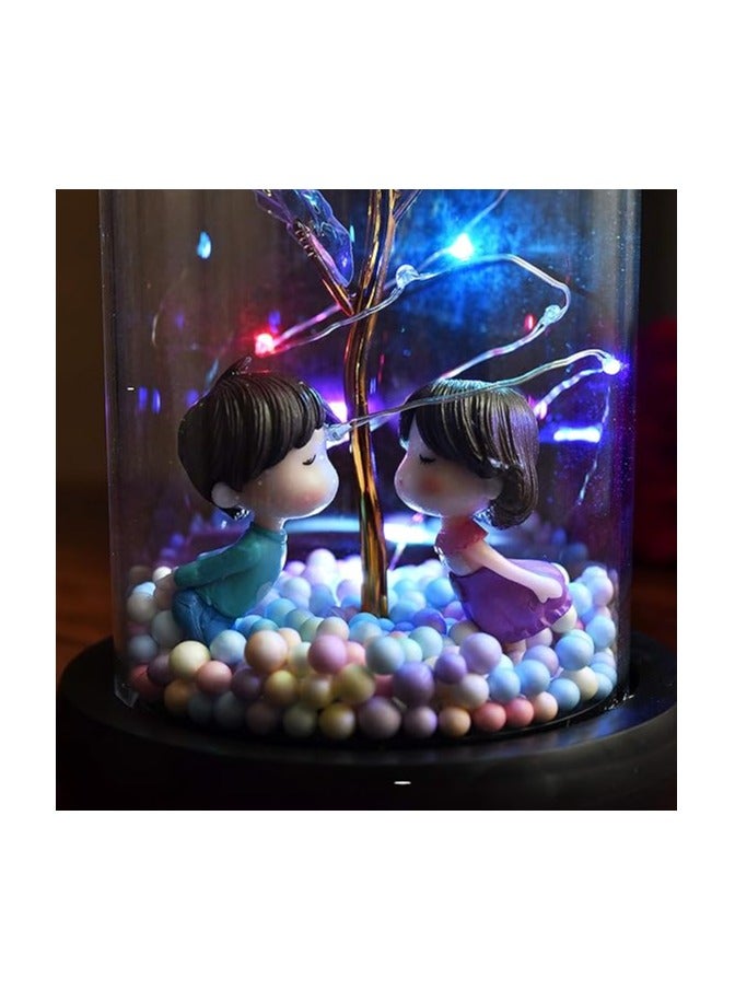 Glass Crystal with Rose Inside Beauty and the Beast Beautiful Flower Gifts for Mom Grandma Women Unique Artificial Rose for Valentine's Day Mother's Day Birthdays Crystal Glass for Love - Image 2