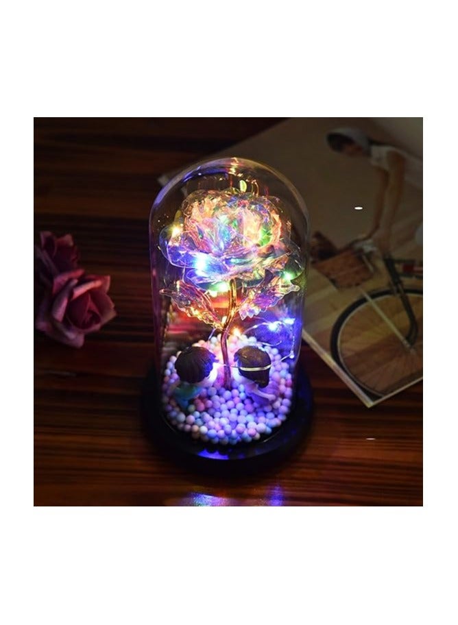 Glass Crystal with Rose Inside Beauty and the Beast Beautiful Flower Gifts for Mom Grandma Women Unique Artificial Rose for Valentine's Day Mother's Day Birthdays Crystal Glass for Love - Image 3