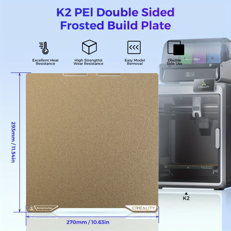 Creality K2 Pro PEI Heated Build Plate 310x325mm Durable Wear Resistant For 3D Printers - Image 4
