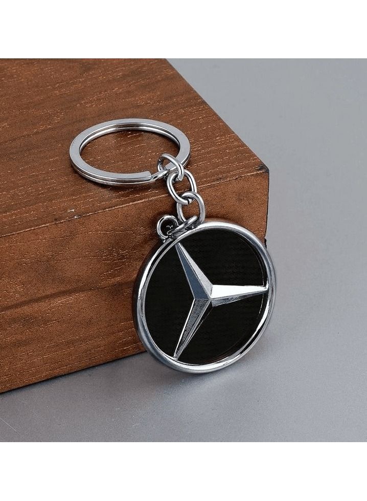 BENZ سلسلة مفاتيح معدنية بشعار ماركة السيارة لحلقة مفاتيح السيارات - Image 1