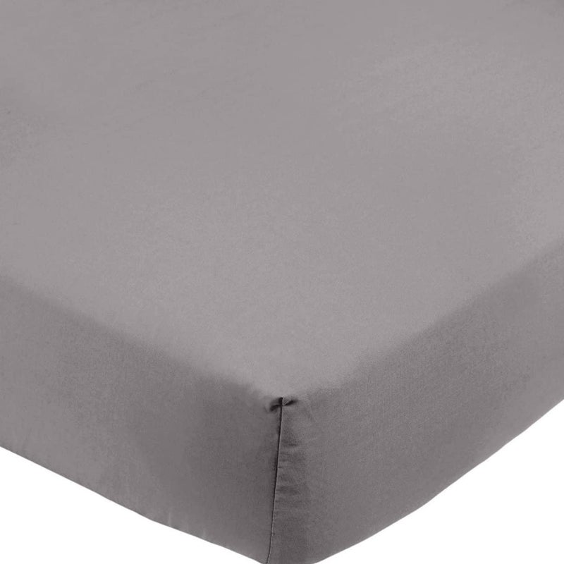 Extra Deep Fitted Sheet 40cm 16 Inch  Non Iron Easy Care Soft Brushed Microfibre Fabric Shrinkage and Fade Resistant Super King  Grey
