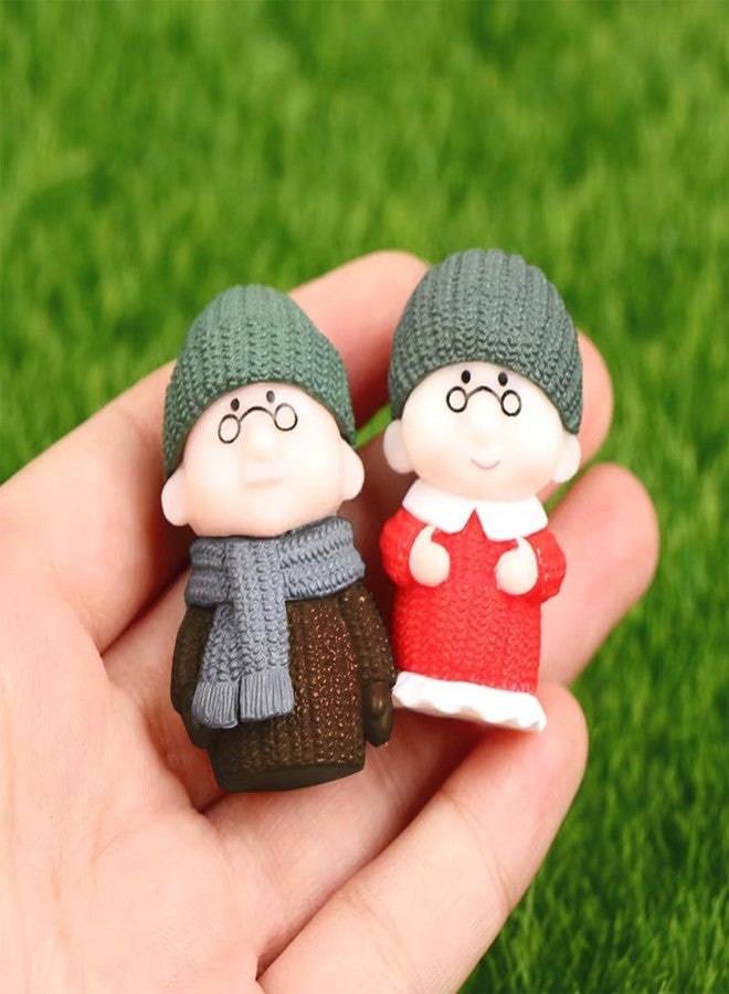 Ascension Set of 2 Old Aged Winter Wear Love Couple Set Decorative Showpiece for Home Room Decor Table Decoration Gift for Grand Parents Husband Wife Anniversary Birthday Valentines Gifts & Gift Items - Image 2