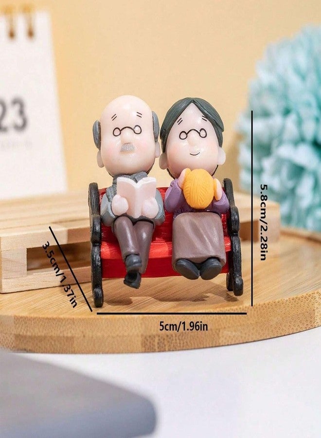 Ascension Set of 2 Old Aged Winter Wear Love Couple Set Decorative Showpiece for Home Room Decor Table Decoration Gift for Grand Parents Husband Wife Anniversary Birthday Valentines Gifts & Gift Items - Image 4